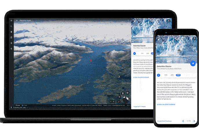 Google Earth Timelapse | Aplikacija Google Earth je strojno sicer zelo zahtevna, je pa na voljo tako za osebne računalnike kot tudi za mobilne telefone. | Foto Google