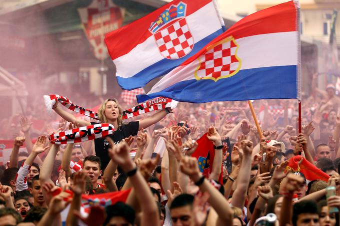 Na hrvaških ulicah je bilo med spremljanjem dvoboja ponovno zelo živahno. | Foto: Reuters
