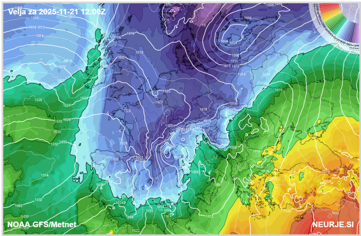 vremenski ciklon, genovski ciklon, vreme | Foto: Neurje.si