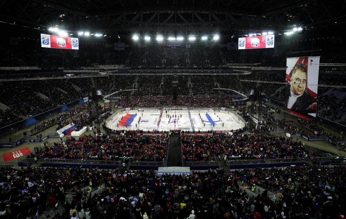 St. Peterburg Rusija vs Finska | Na štadionu nogometnega kluba Zenit v St. Peterburgu je padel ruski hokejski rekord. | Foto Reuters