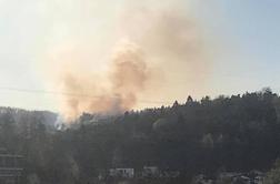 Požar na Šentviškem hribu pogasili, pomagal tudi helikopter