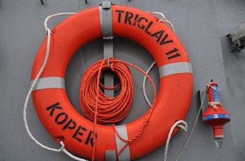 Ladja Triglav na sejmu vojaške industrije v Splitu