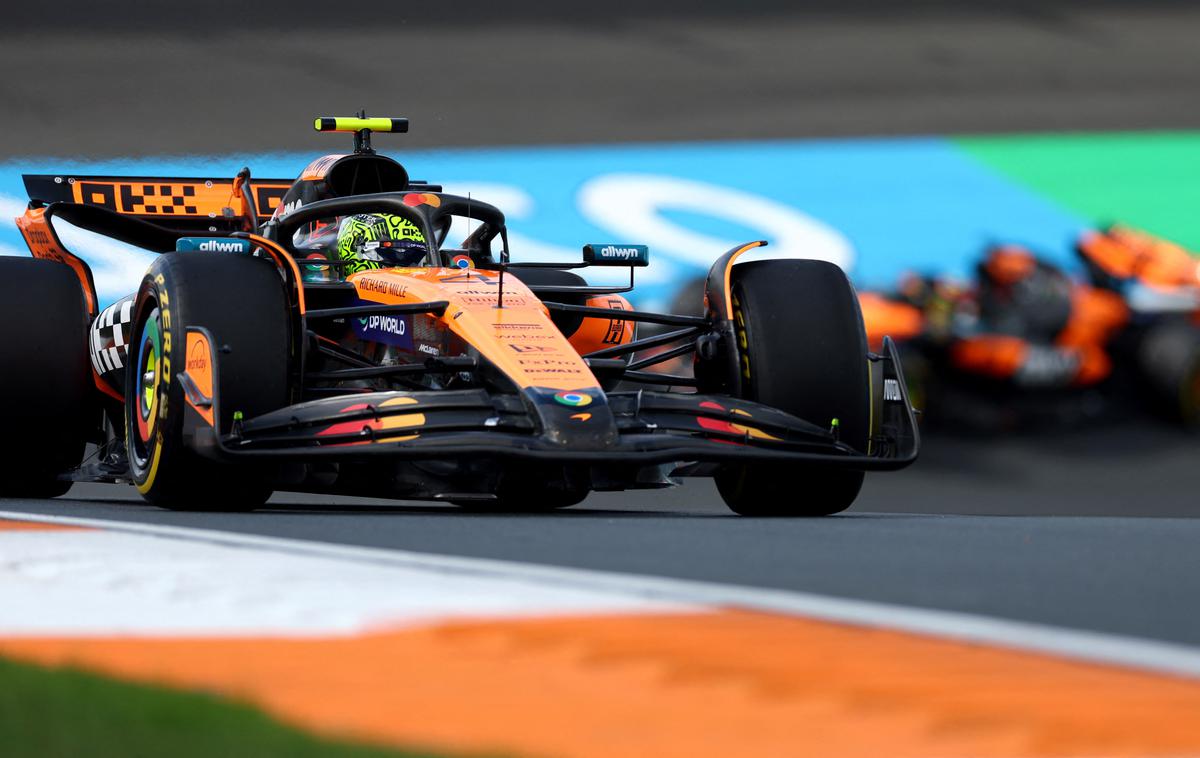 Zandvoort Lando Norris McLaren | Lando Norris je z McLarnom dobil prvi prosti trening v Zandvoortu. | Foto Reuters