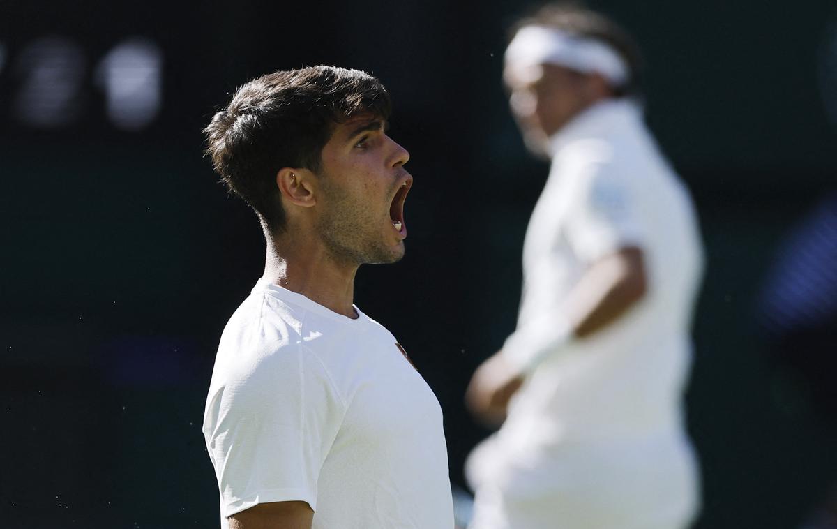 Wimbledon Carlos Alcaraz | Carlos Alcaraz je nepopustljivega nasprotnika dobil že v prvem krogu Wimbledona. | Foto Reuters
