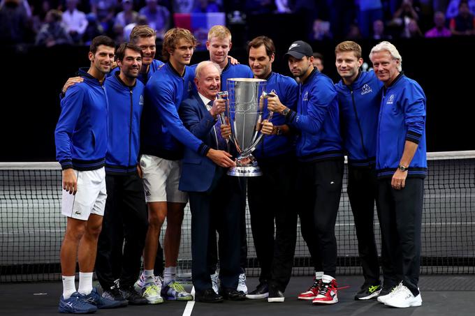 Pokal Laverja se imenuje po legendarnem avstralskem teniškem igralcu Rodu Laverju. | Foto: Guliverimage/Getty Images