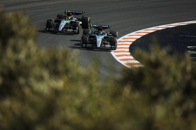 Zandvoort George Russell Lewis Hamilton Mercedes | George Russell in Lewis Hamilton sta dobila tri od zadnjih šestih dirk. Na Mercedes gre spet računati. | Foto Guliverimage