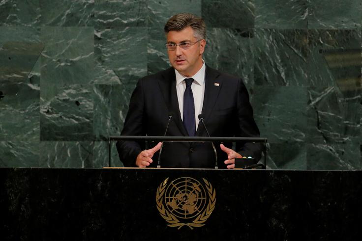 Hrvaški premier Andrej Plenković je zagotovil, da je spoštovanje mednarodnega prava temelj za stabilnost in mir na svetu, Hrvaška pa je temu privržena.  | Foto: Reuters