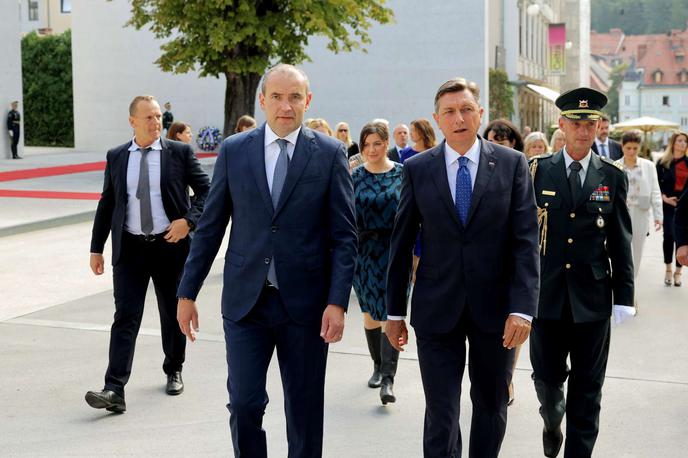 Borut Pahor, predsednik Islandije Guden Thorlacius Johannesson | Tudi islandski predsednik je izpostavil pomembno vlogo Slovenije za regijo in dejal, da verjame, da lahko Slovenija s svojim položajem in zgodovino naredi veliko dobrega v tem delu Evrope. | Foto STA