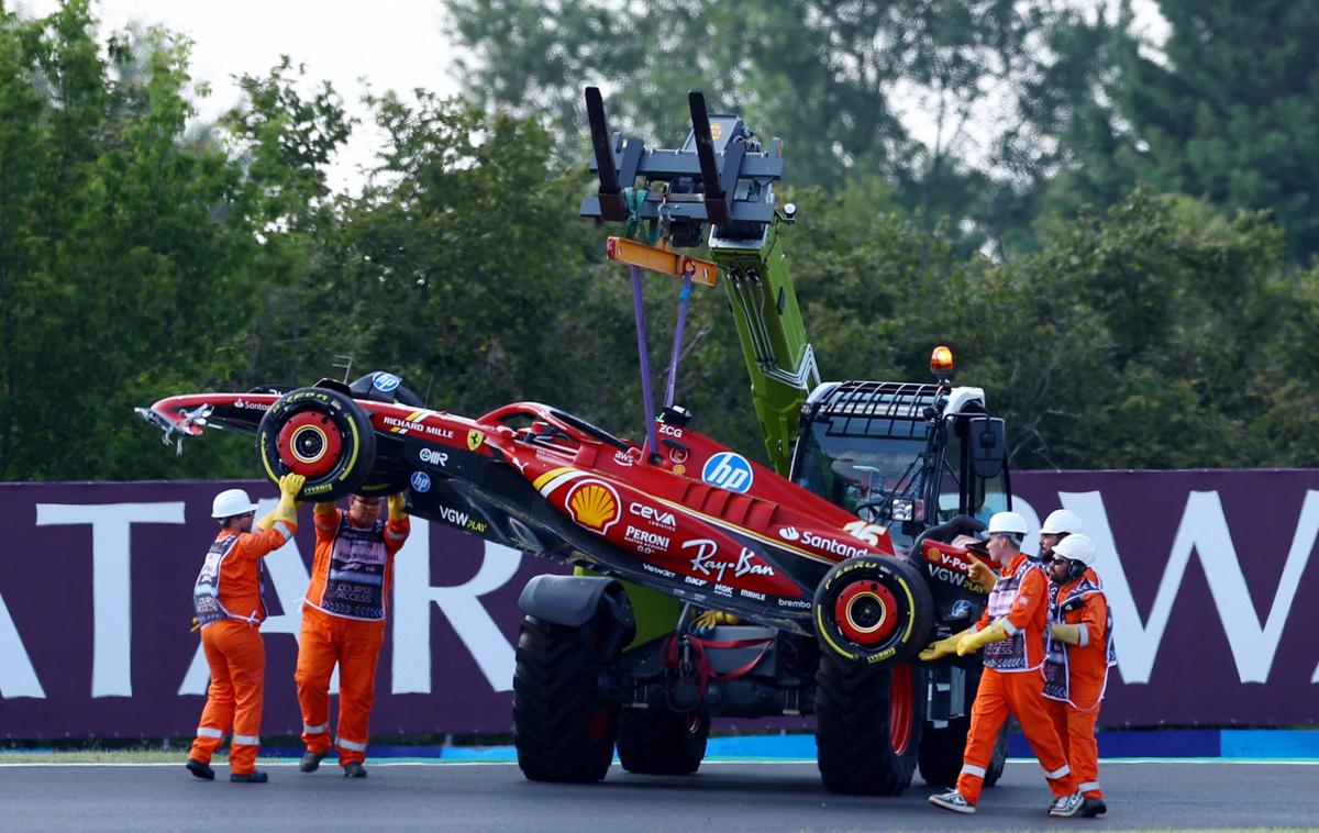 Hungaroring Charles Leclerc Ferrari | Charles Leclerc je predčasno končal drugi prosti trening. | Foto Reuters