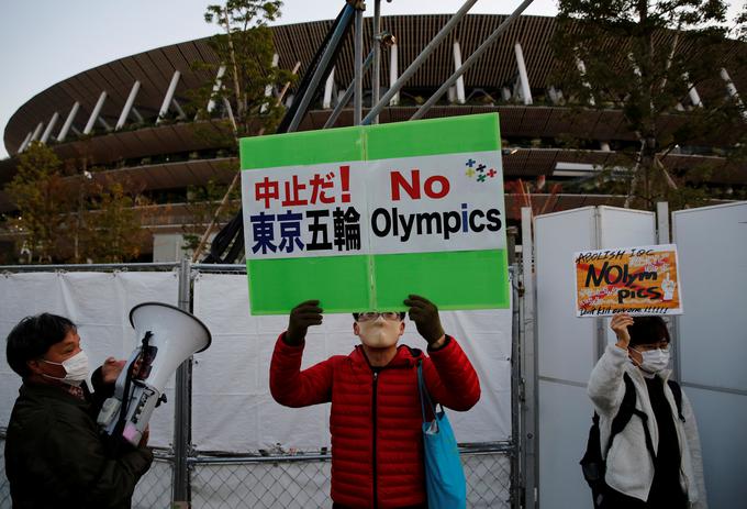 Skoraj 80 odstotkov Japoncev je proti OI letos poleti, kaže najnovejša anketa. | Foto: Reuters