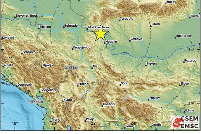 Potres v Romuniji | Foto EMSC