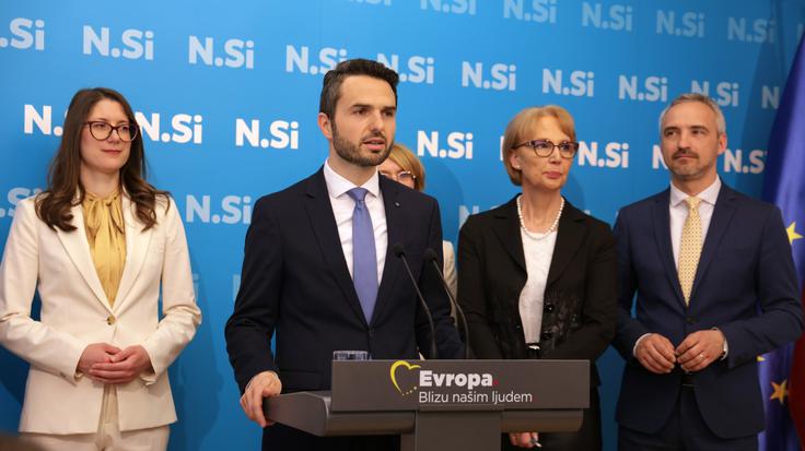 Prvak NSi Matej Tonin bo vodil listo stranke na volitvah v Evropski parlament in ima teoretično najboljše možnosti za odhod v Bruselj. Pa čeprav je v državi po njegovem mnenju velika politična kriza. | Foto: STA