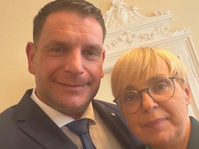 Pirc Musar in Stevanović na delovnem kosilu