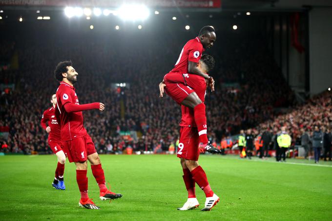 Liverpool je v derbiju kroga s 5:1 odpihnil nebogljene nogometaše Arsenala. | Foto: Guliverimage/Getty Images