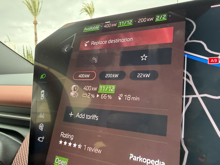 Tvegan izračun – prihod do te polnilnice s komaj dvema odstotkoma preostale energije ni priporočljiv. | Foto: Gregor Pavšič