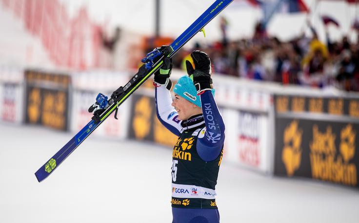V svetovnem pokalu se je štirikrat uvrstila na stopničke, štirikrat je bila tretja na veleslalomskih tekmah.  | Foto: Sportida