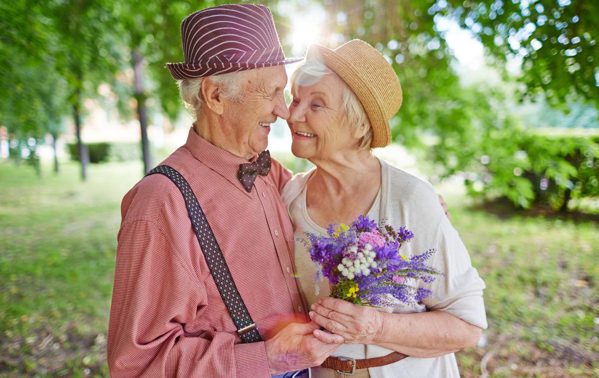 starejši par, upokojenca, starost | Za Slovenijo velja, da se prebivalstvo hitro stara, povečuje se delež prebivalstva, starejšega od 65 let, in zmanjšuje delež prebivalstva v aktivni dobi.