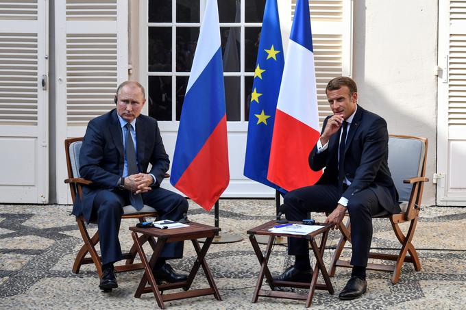 Glavna tema pogovora med Putinom in Macronom je bilo dvostransko sodelovanje med državama. | Foto: Reuters
