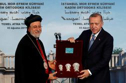Erdogan položil temeljni kamen za prvo cerkev v moderni Turčiji
