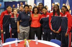 Michelle Obama zajtrkovala z ameriškimi olimpijci