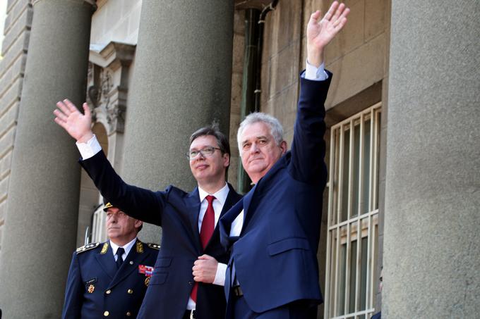 Vučić je leta 2008 skupaj s Tomislavom Nikolićem ustanovil novo, Srbsko napredno stranko, ki je pod vodstvom Nikolića zmagala na predsedniških in parlamentarnih volitvah leta 2012. | Foto: Tanjug/STA