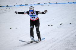 Padec mlade slovenske skakalke v Kranju