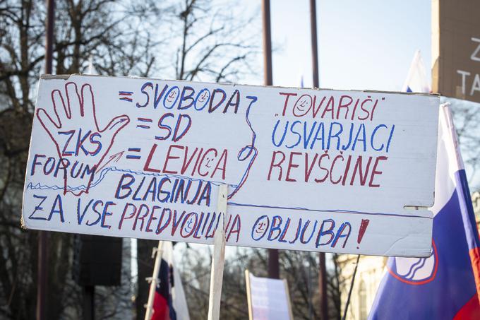 Protest upokojencev, ki ga pripravlja ljudska iniciativa Glas upokojencev Slovenije; Trg republike. | Foto: Bojan Puhek