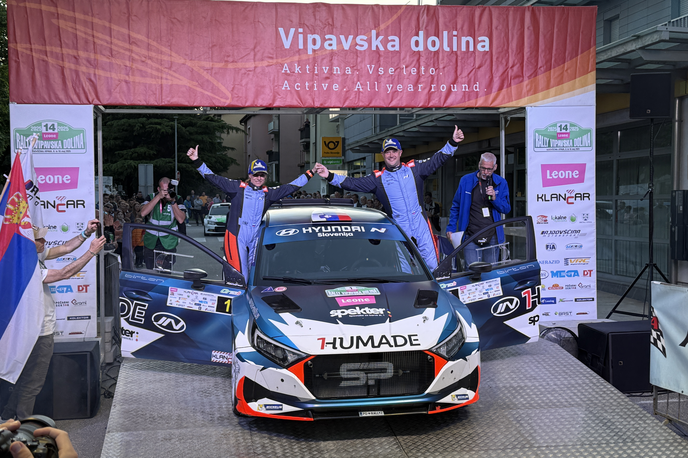 reli Vipavska dolina | Za Roka Turka (hyundai i20 rally2, sovoznica Blanka Kacin) je bila to že peta zmaga na reliju Vipavska dolina. | Foto Gregor Pavšič