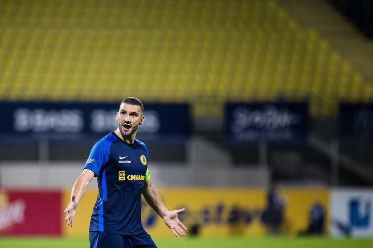 Nino Kouter, še nedavno standardni članski reprezentant Slovenije, je dočakal strelski prvenec v dresu Celja ravno v derbiju 9. kroga proti Olimpiji. | Foto: Grega Valančič/Sportida