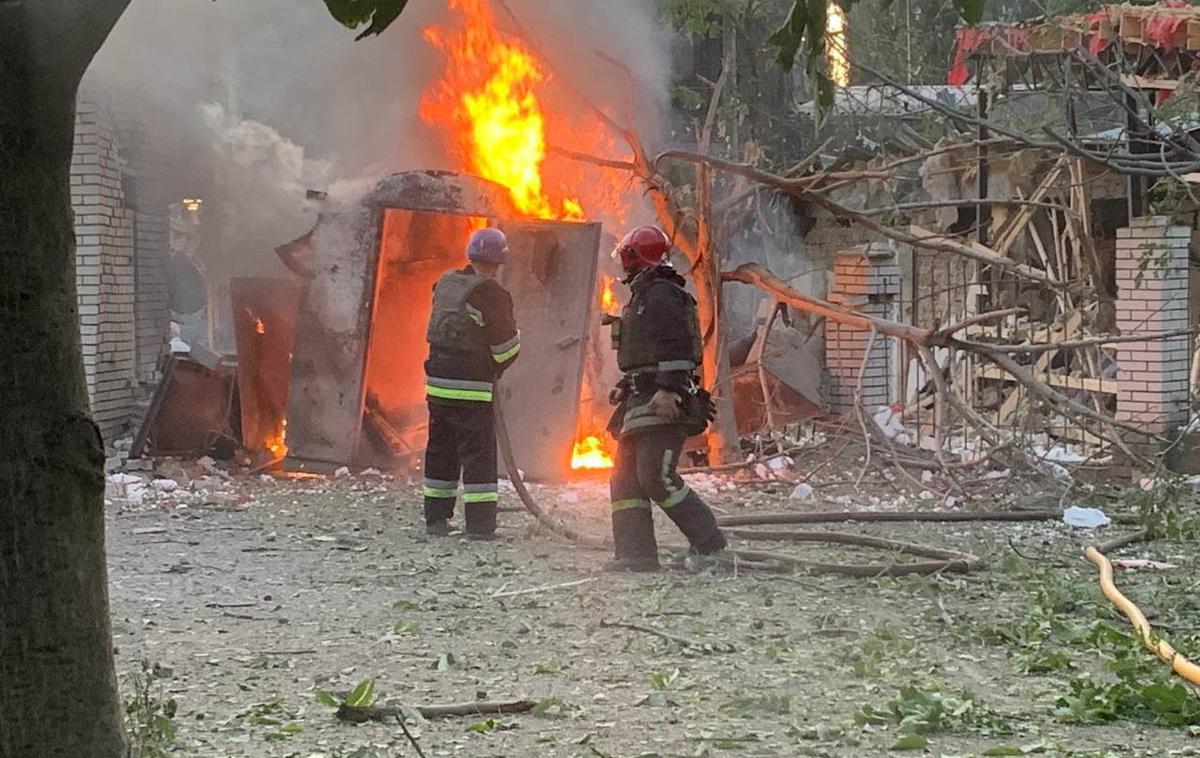 Raketni napad na Zaporožje | Eksplozije so odjeknile v bližini jedrske elektrarne Zaporožje.  | Foto Reuters