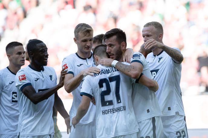 Andrej Kramarić | Hrvat Andrej Kramarić je na gostovanju Hoffenheima pri Augsburgu prispeval kar tri asistence. | Foto Guliverimage