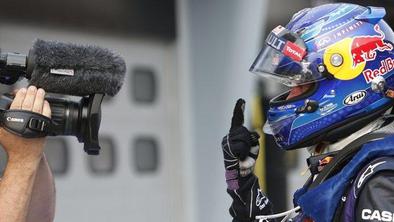 Zmagovalec Vettel: Oprostite, danes sem zamočil!