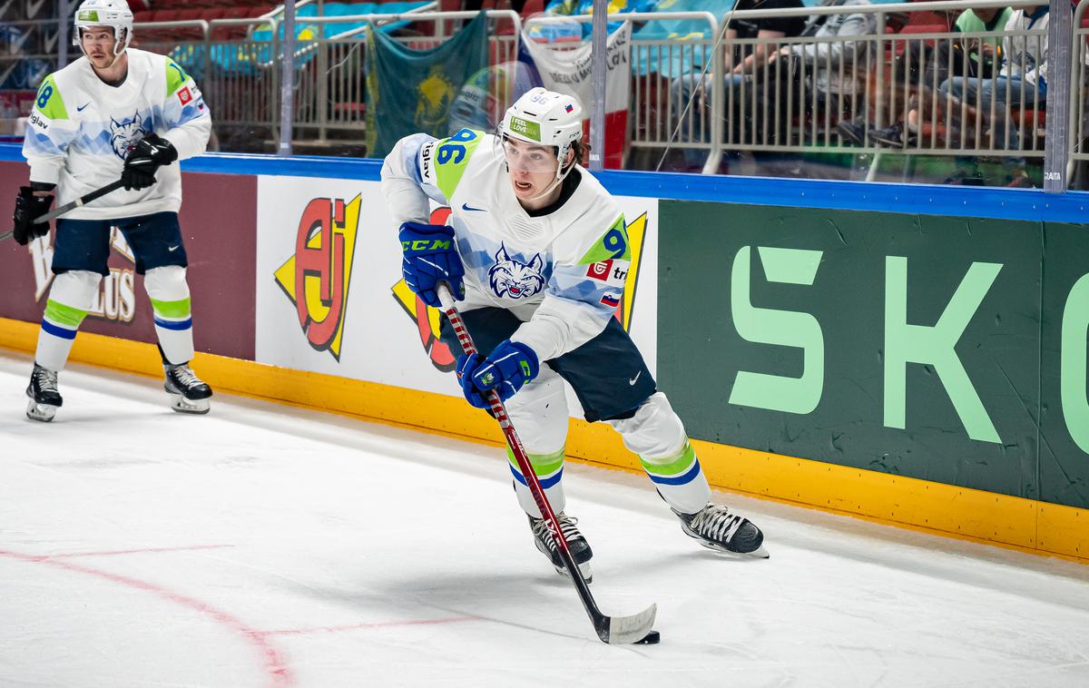 SP v hokeju 2023, slovenska hokejska reprezentanca : Kazahstan, Bine Mašič | Slovenci so tudi v drugo premagali Italijo. | Foto Guliverimage