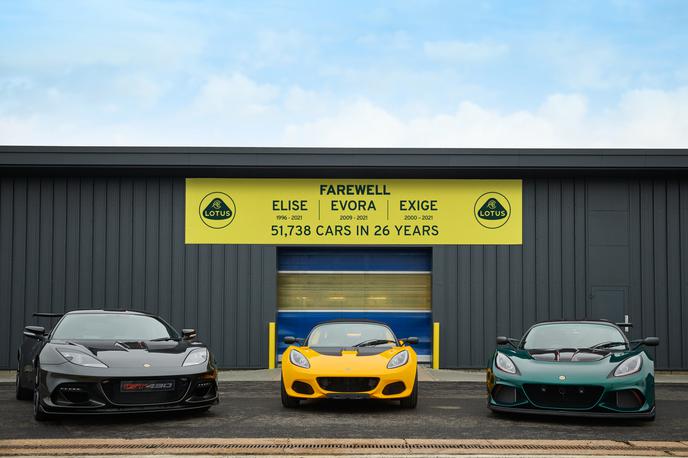 Lotus | Zadnji trije izdelani modeli elise, exige in evora. | Foto Lotus