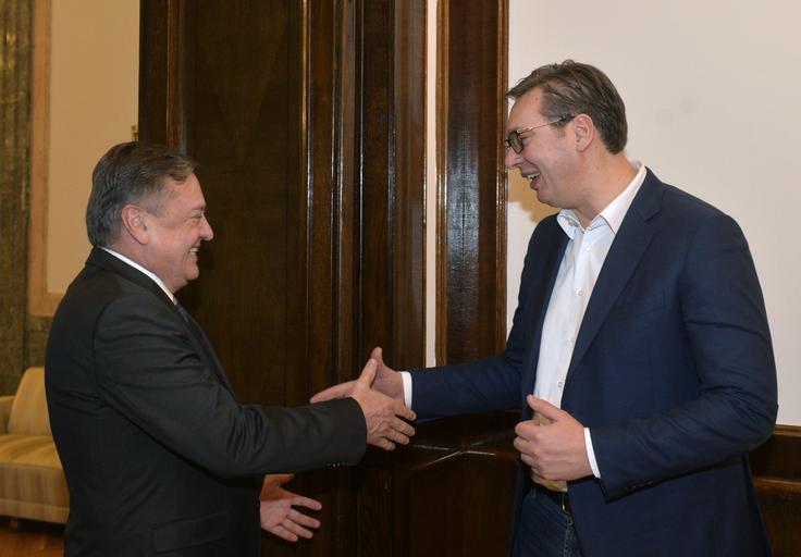 Vučič je potrdil informacije, da se je med iskanjem novega srbskega premierja pogovarjal tudi z ljubljanskim županom Zoranom Jankovićem. | Foto: STA