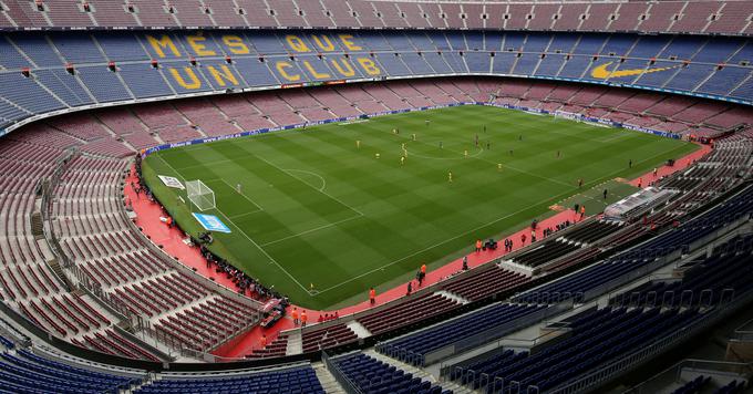 Camp Nou je bil v nedeljo prazen. | Foto: Reuters