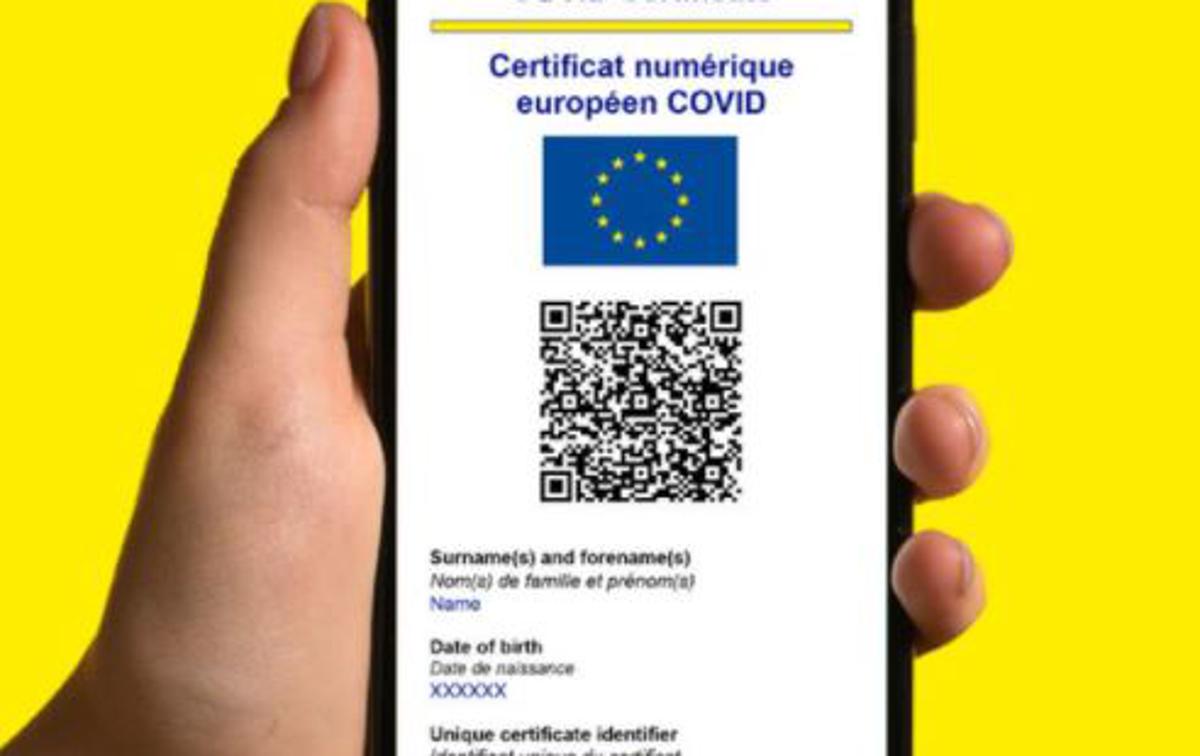 covid pass | Evropska komisija je zakonodajo za uvedbo covidnega potrdila predlagala marca 2021, veljavna uredba pa je nato začela veljati 1. julija lani. | Foto posnetek zaslona/Twitter