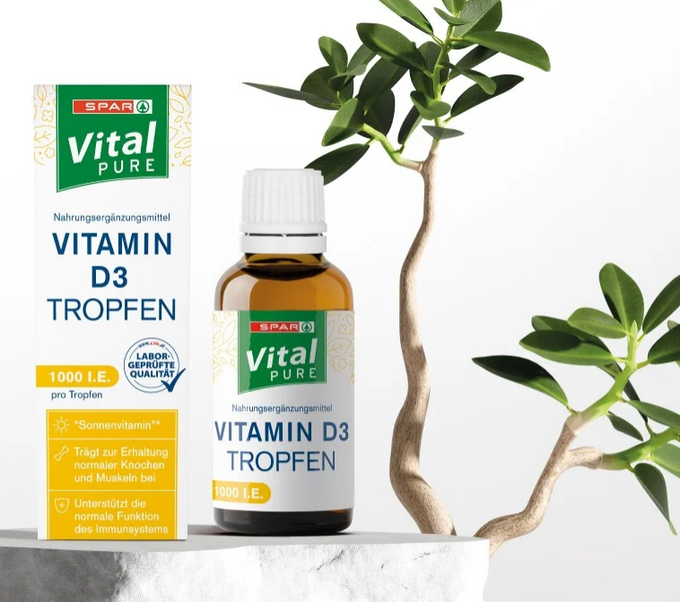 SPAR Vital PURE, vitamin D3 | Foto: SPAR