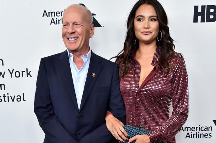 Bruce Willis in Emma Heming Willis | 68-letni igralec Bruce Willis ima z ženo Emmo dve hčerki – devetletno Evelyn in 11-letno Mabel. | Foto Reuters