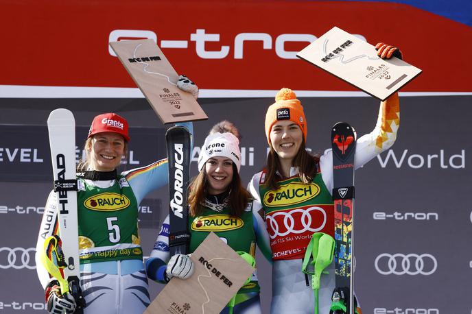 zmaga Meribel Andreja Slokar | Prvič je slovenska himna za slalomsko zmago igrala za Andrejo Slokar. | Foto Reuters