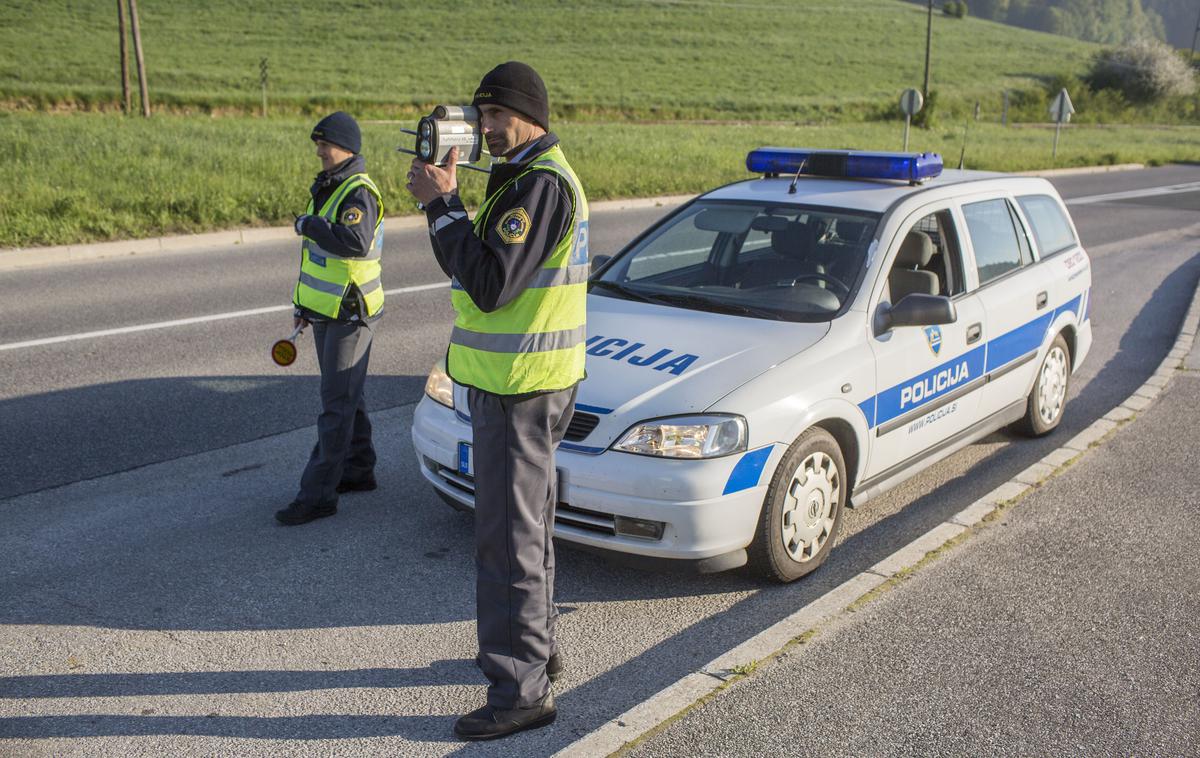 Policijska akcija - meritve hitrosti | Foto Klemen Korenjak
