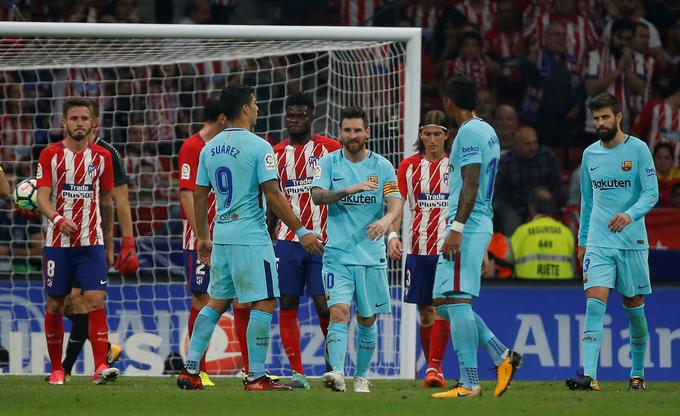 Barcelona na čelu z Lionelom Messijem je po sedmih zaporednih zmagah v tej sezoni ostala brez paketa treh točk. | Foto: Reuters