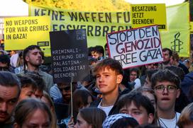Berlin, protest, protestniki, podpora, Gaza, Palestina