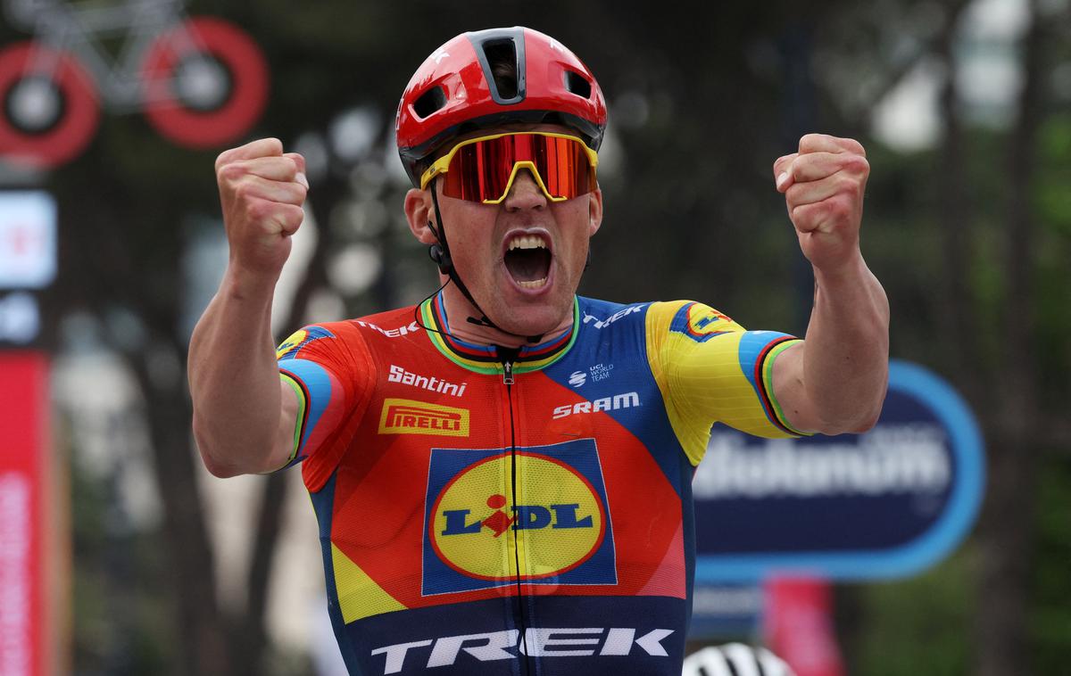 Mads Pedersen, Giro | Zmagovalec uvodne etape 108. Dirke po Italiji je Danec Mads Pedersen (Lidl - Trek). | Foto Reuters