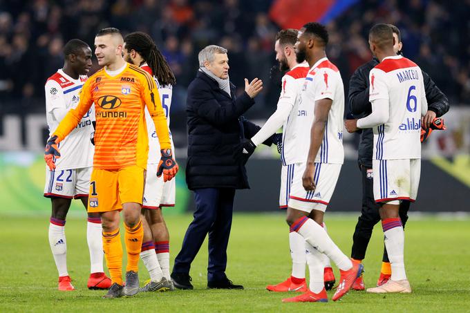 Bruno Genesio je z Lyonom v skupinskem delu lige prvakov naprej premagal Manchester City, nato pa petkrat zapored remiziral. | Foto: Reuters