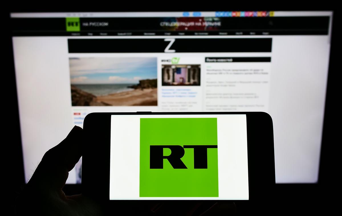 RT Televizija | Ruska televizija RT in tako rekoč vsi njeni portali gledalcem in uporabnikov v Evropi in drugod na Zahodu niso dostopni tako rekoč od začetka vojne v Ukrajini.  | Foto Shutterstock