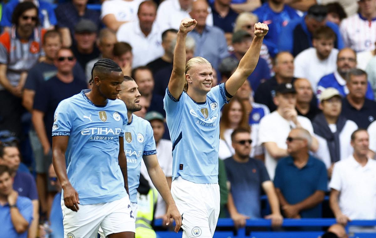 Manchester City Erling Haaland | Erling Haaland je v 18. minuti prve tekme nove sezone zabil prvi gol. | Foto Reuters