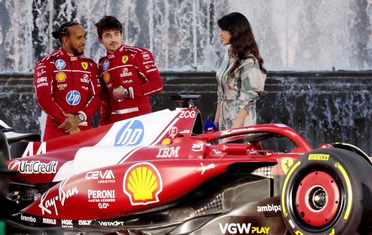 Ferrari Milano Lewis Hamilton | Lewis Hamilton in Charles Leclerc bosta v središču pozornosti. Ferrari je vendarle sinonim za formulo ena. | Foto Reuters