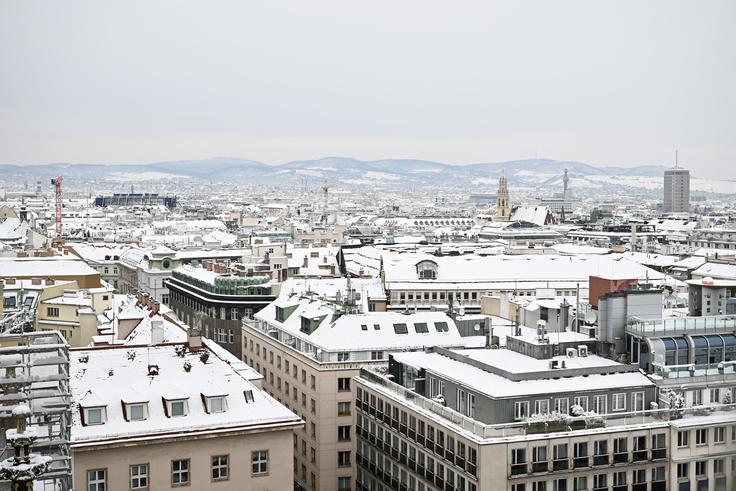 Dunaj, Avstrija, sneg | Foto: Reuters