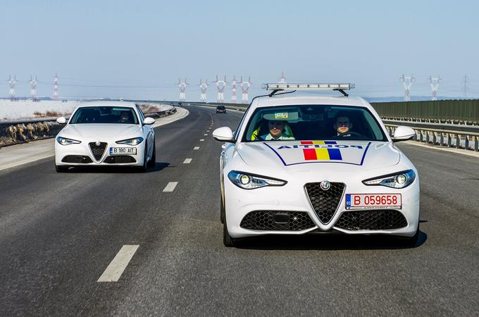 Avtomobil je romunski policiji za eno leto zagotovil uvoznik Alfe Romeo v Romuniji. | Foto: Alfa Romeo